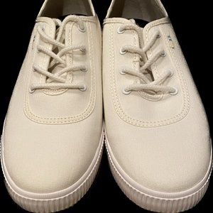 Toms- White Canvas Women's Carmel Sneakers Topanga Collection, Size 9